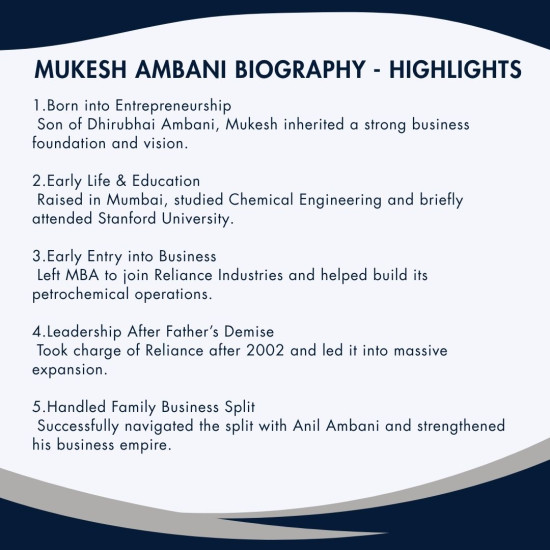 Mukesh Ambani Biography 