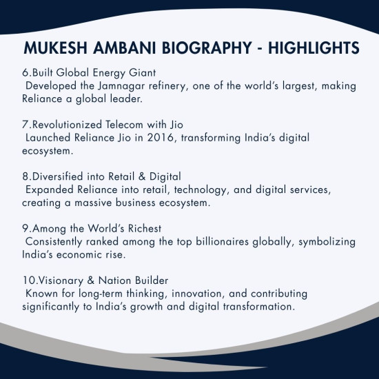 Mukesh Ambani Biography 