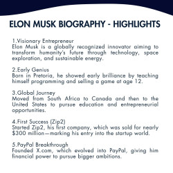 Elon Musk Biography 